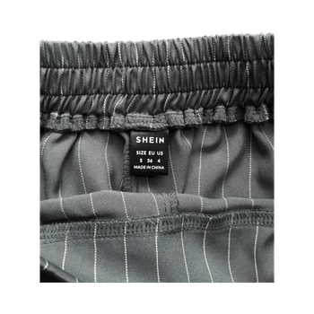 SHEIN grey pinstripe wide trousers