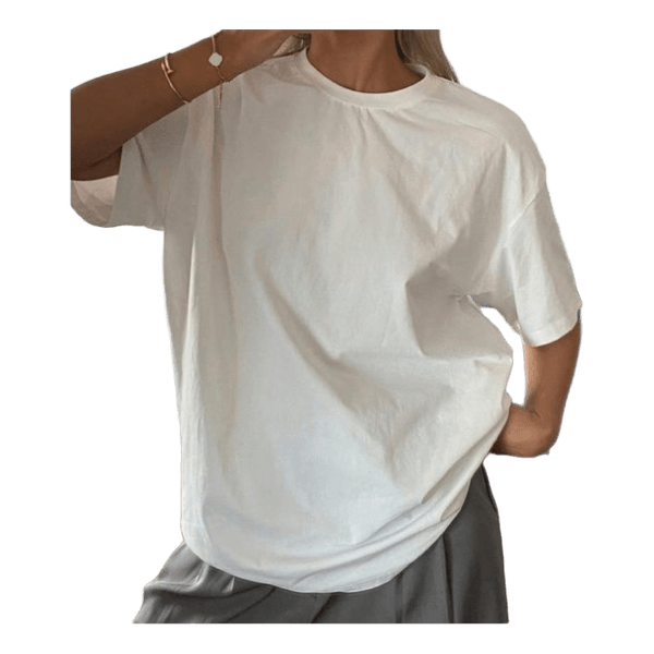 Hvid bareen t-shirt