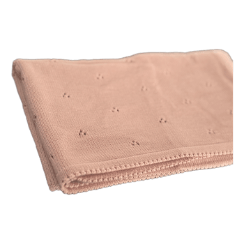 Pink knitted baby blanket