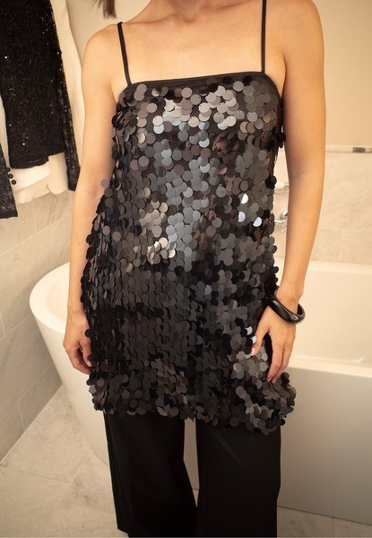 Sequin mini slip dress