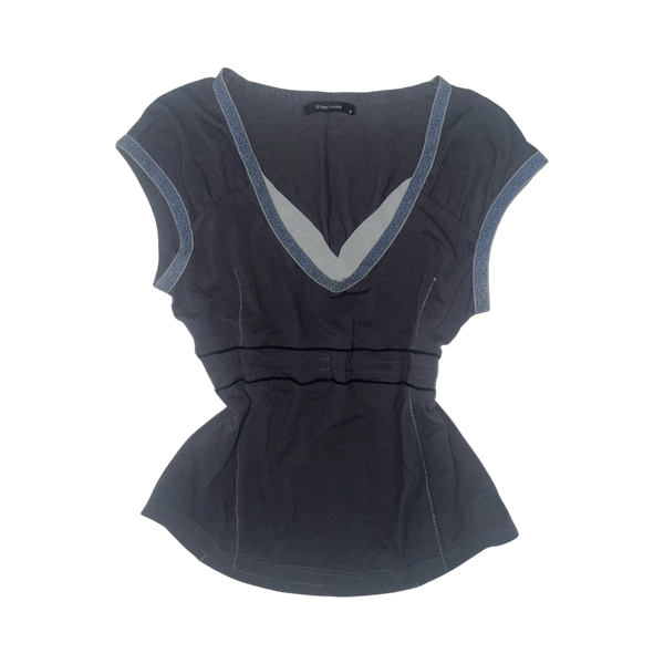 Tumman harmaa vintage toppi