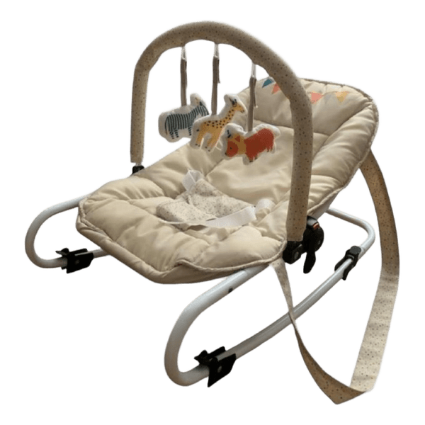 Baby bouncer with toy bar