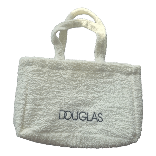 White teddy tote bag