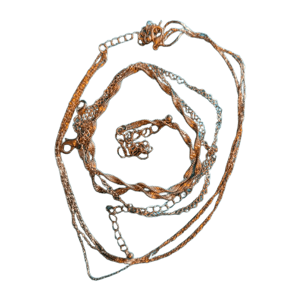 Gold chain necklace set