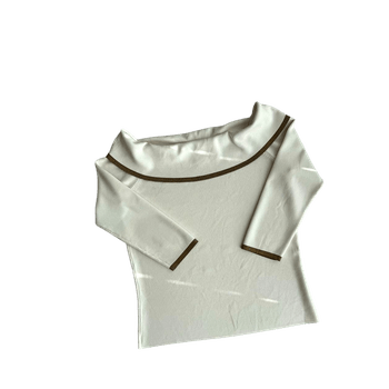 Valkoinen off-shoulder silkkineule