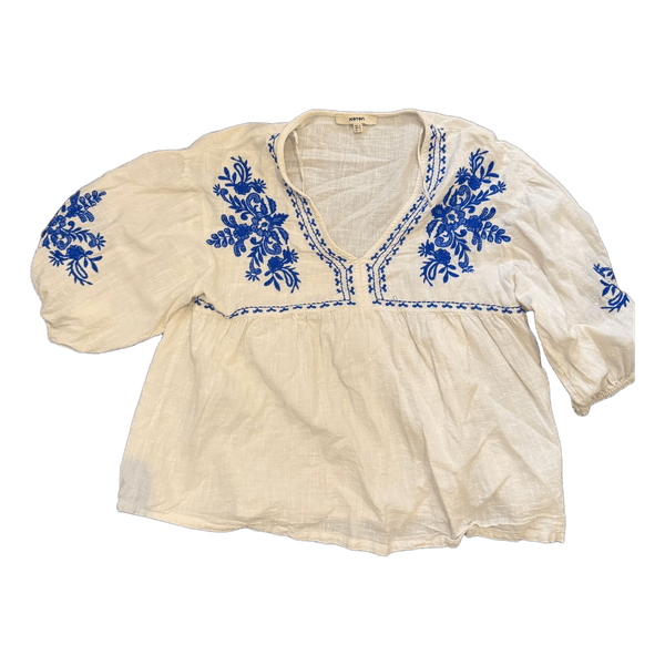 Hvid broderet Koton bluse