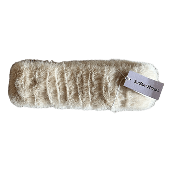 Beige faux fur headband