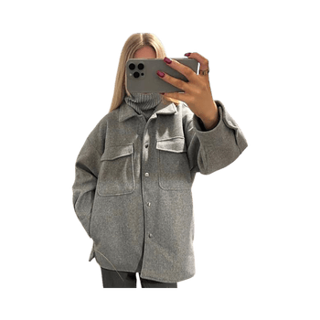 Gray oversized jacket