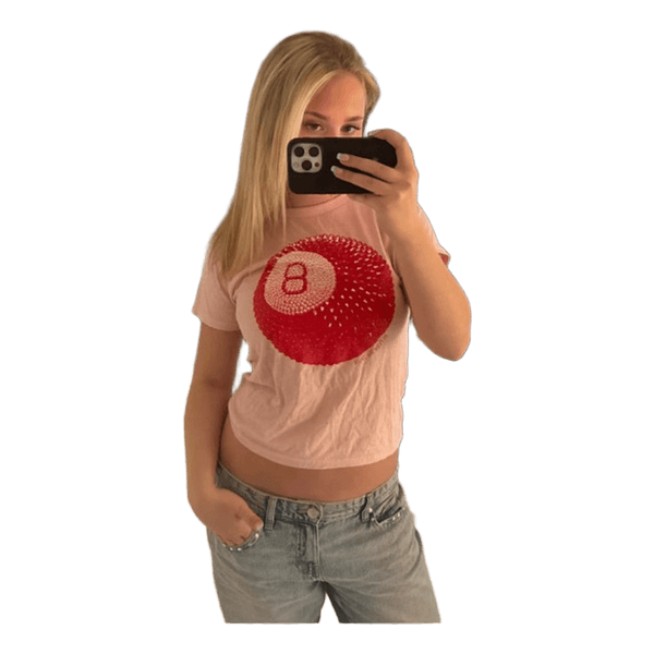 Lyserød t-shirt med motiv