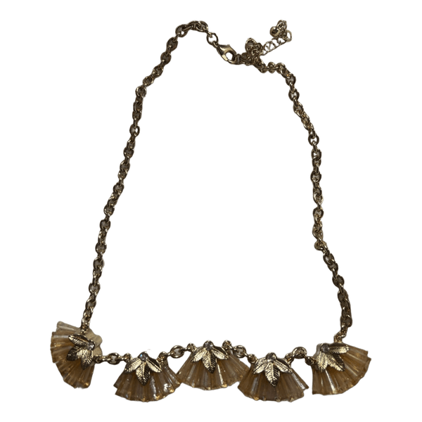 Gold tone statement necklace