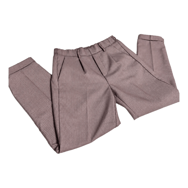 Houndstooth tailored trousers
