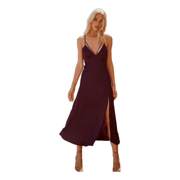 Dark purple midi dress