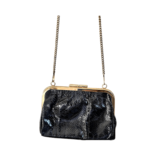 Blue vintage clutch bag