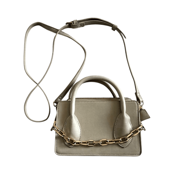 Beige mini handbag