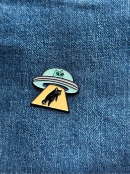Cat ufo pin