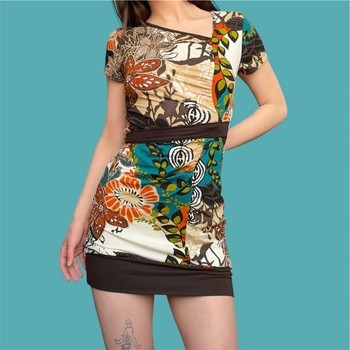 Vintage y2k floral print mini dress