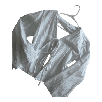 Outfitbook white linen blouse
