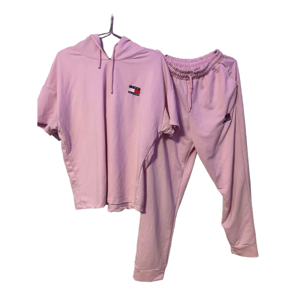 Pink hoodie sweatpants set