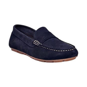 Navy moccasin shoes