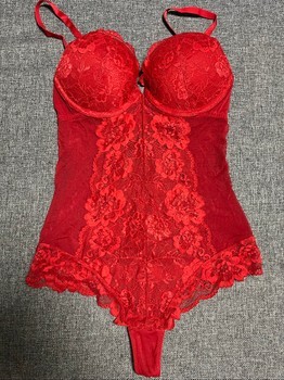 Red lace bodysuit