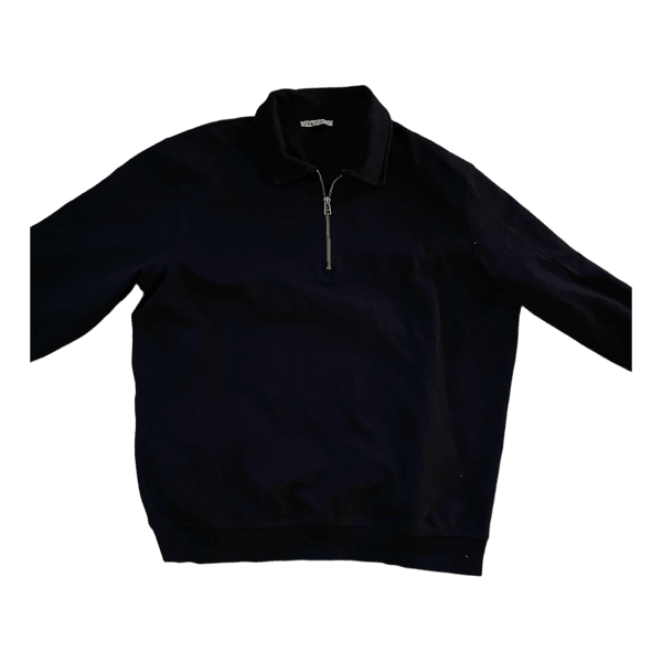 Sort lynlås sweatshirt