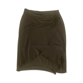 Black wrap pencil skirt