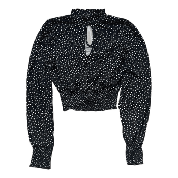Black polka dot top