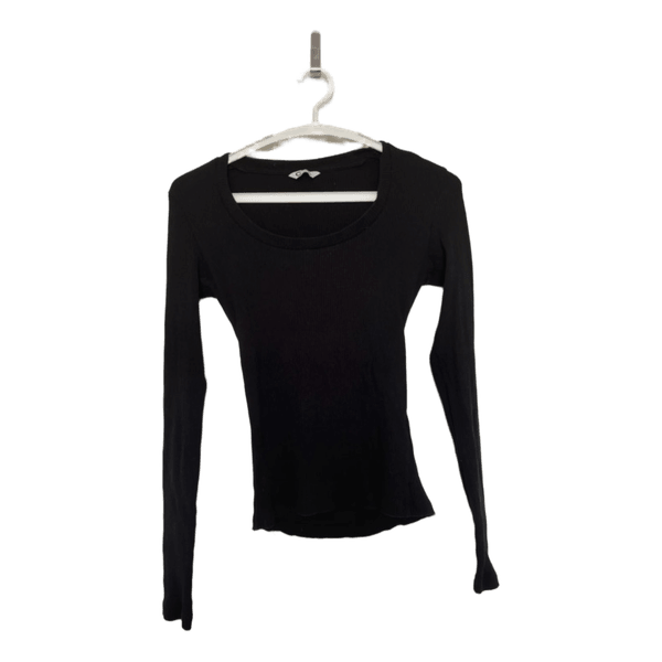 Black long-sleeved top