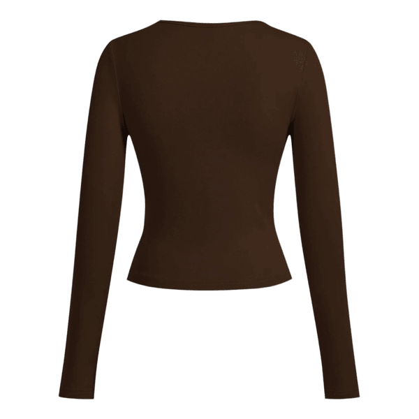 Brun langærmet top