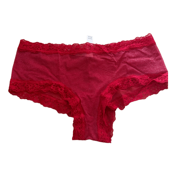 Red lace cheeky panties