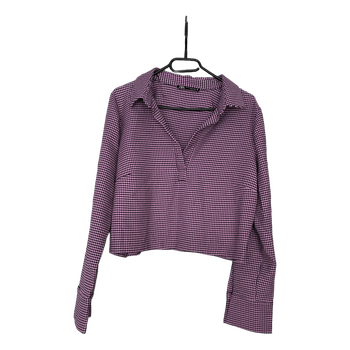 Zara purple checked top