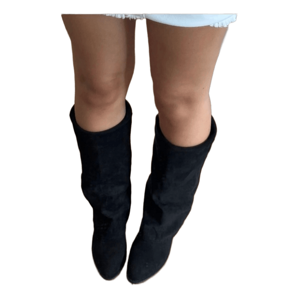 Sorte støvler - folded boots