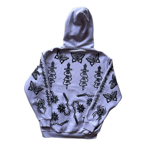 Lilac printed hoodie
