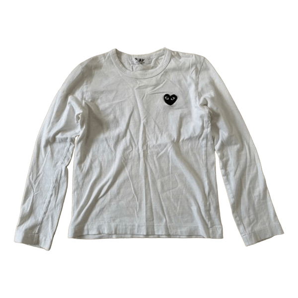 Hvid langærmet Comme des Garçons t-shirt