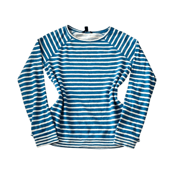 Tommy Hilfiger Striped Long-Sleeved Top - Blue & White - M