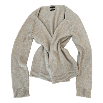 Beige knit cardigan Massimo Dutti