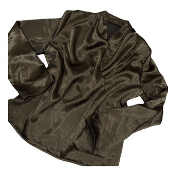 Brown satin blouse