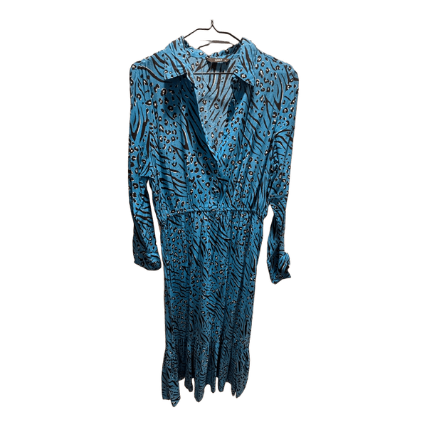 Blue animal print dress