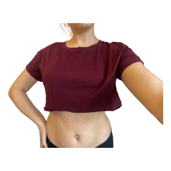 Maroon crop top