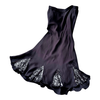 Black sequin skirt