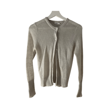 Knit button-up cardigan
