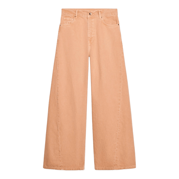 Orange Zara wide leg jeans