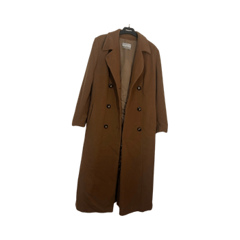 Long brown wool coat