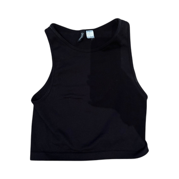 Black cropped tank top