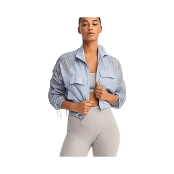 Light blue cropped windbreaker