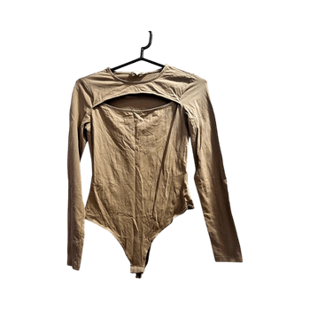 beige pitkähihainen body