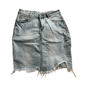 Light blue denim skirt