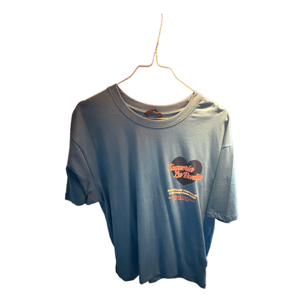 Lyseblå t-shirt med print