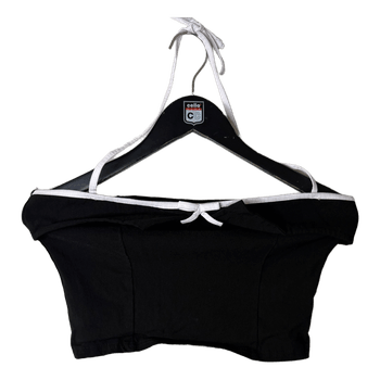 Black halter crop top