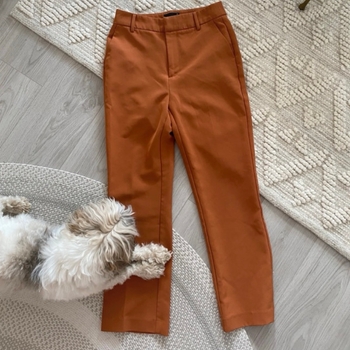Oranssit suorat housut